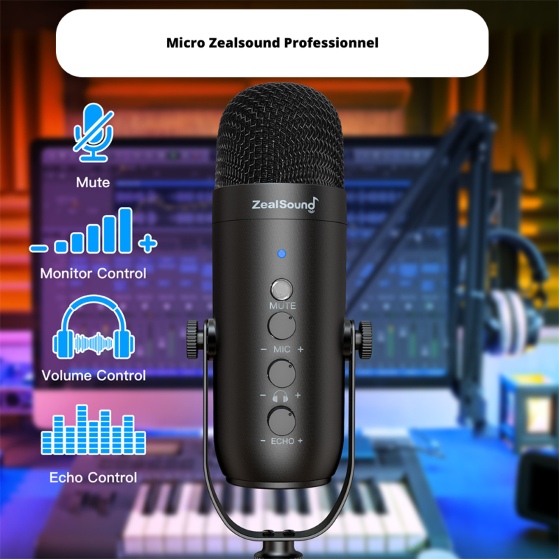 Asmr Micro Micro asmr avec bras articulé ZealSound - Boutique de micro asmr