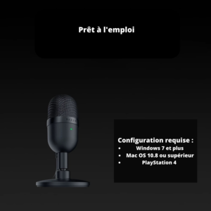 Razer Seiren-Mini microphone à condensateur USB, microphone de